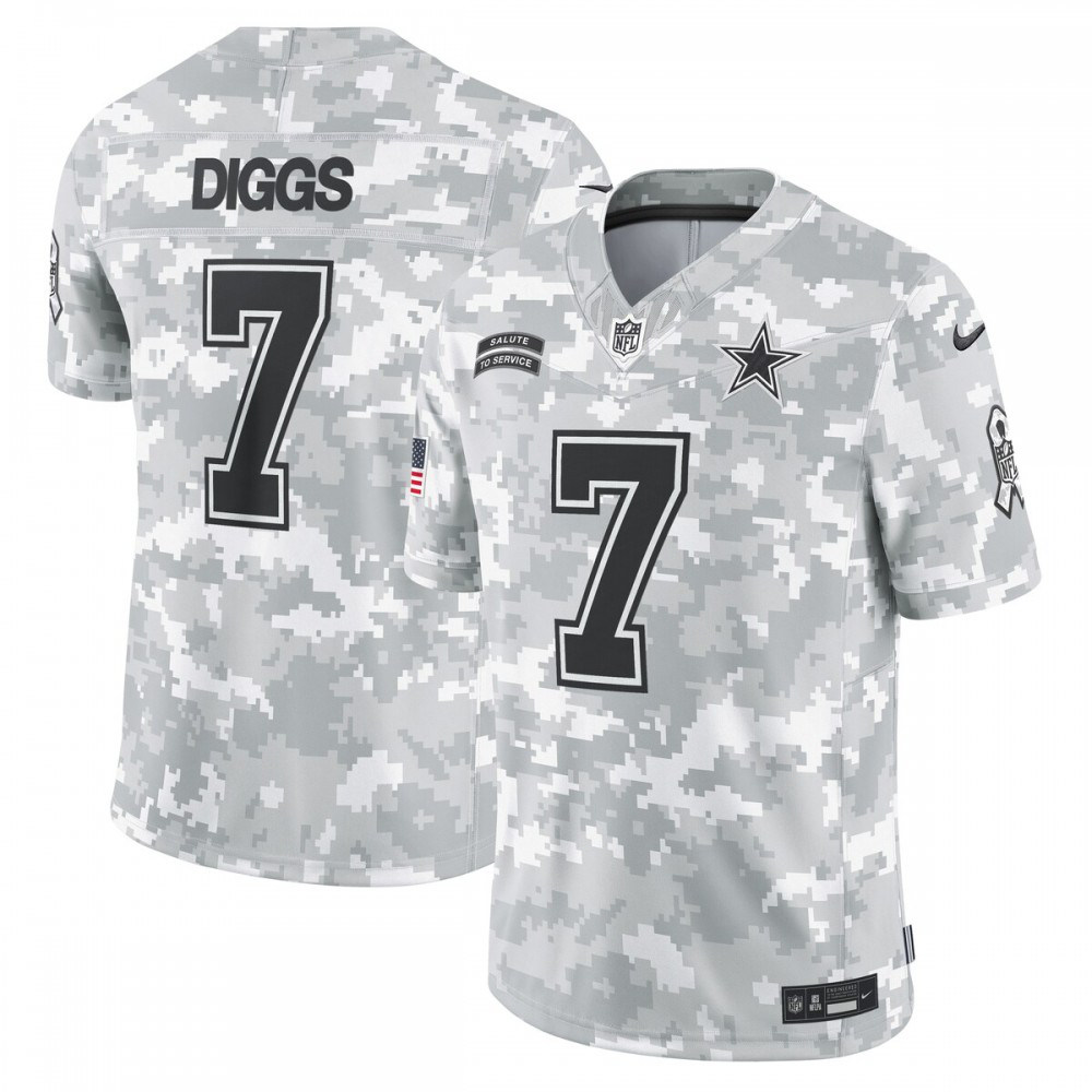 Trevon Diggs Dallas Cowboys Nike 2024 Salute to Service Limited Jersey - Arctic Camo-GridironStore